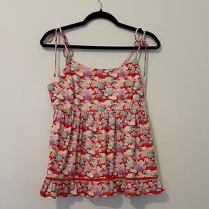 Joy Joy Multicolor Floral Tank Top